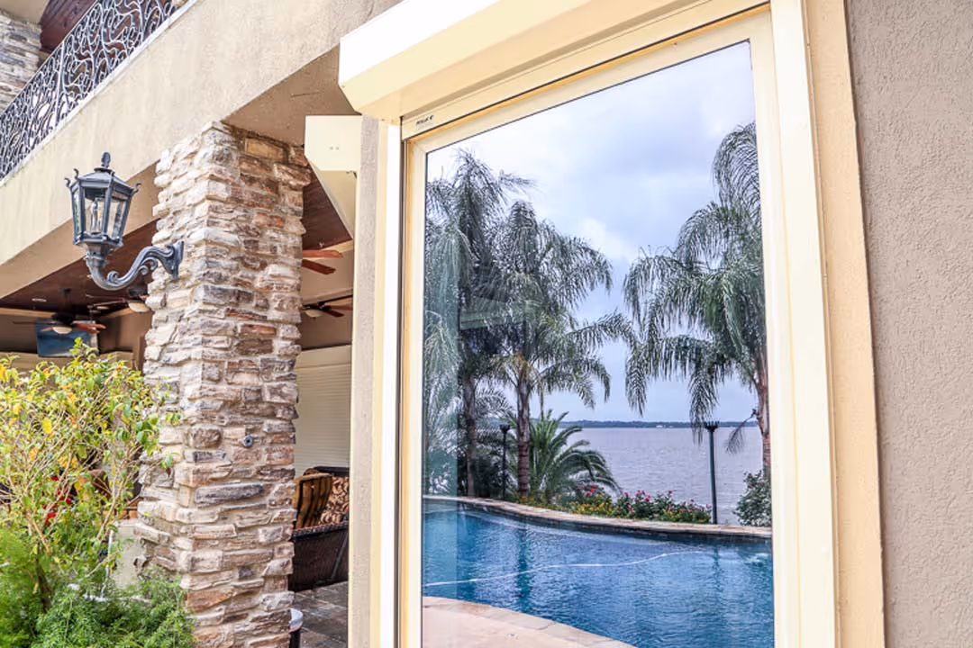 Residential Exterior Window Shutters Open